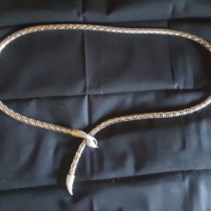 Whiting and Davis Silver Snake Belt